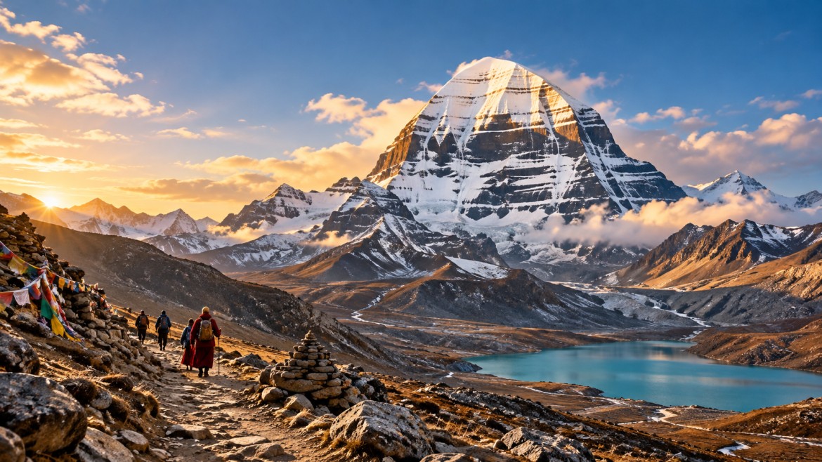 Illustration of the majestic Himalayas in Nepal